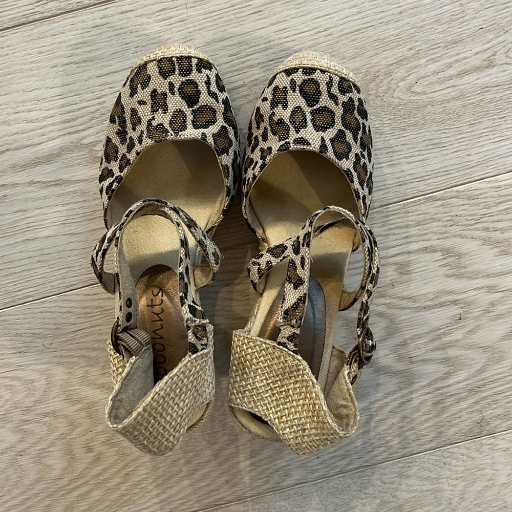 Coconuts Size 7.5 Leopard Print Wedges. - image 1